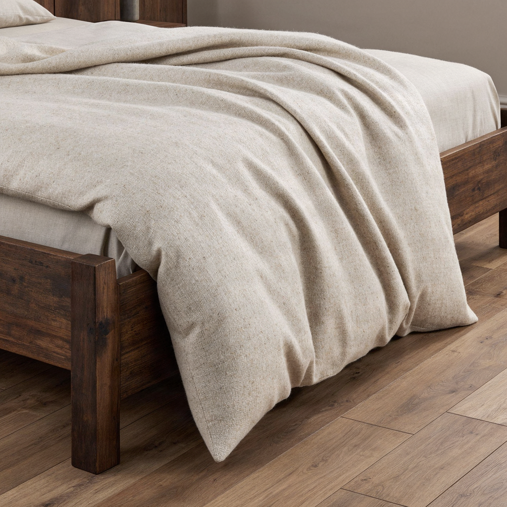 All-Season Wool Duvet with natural texture