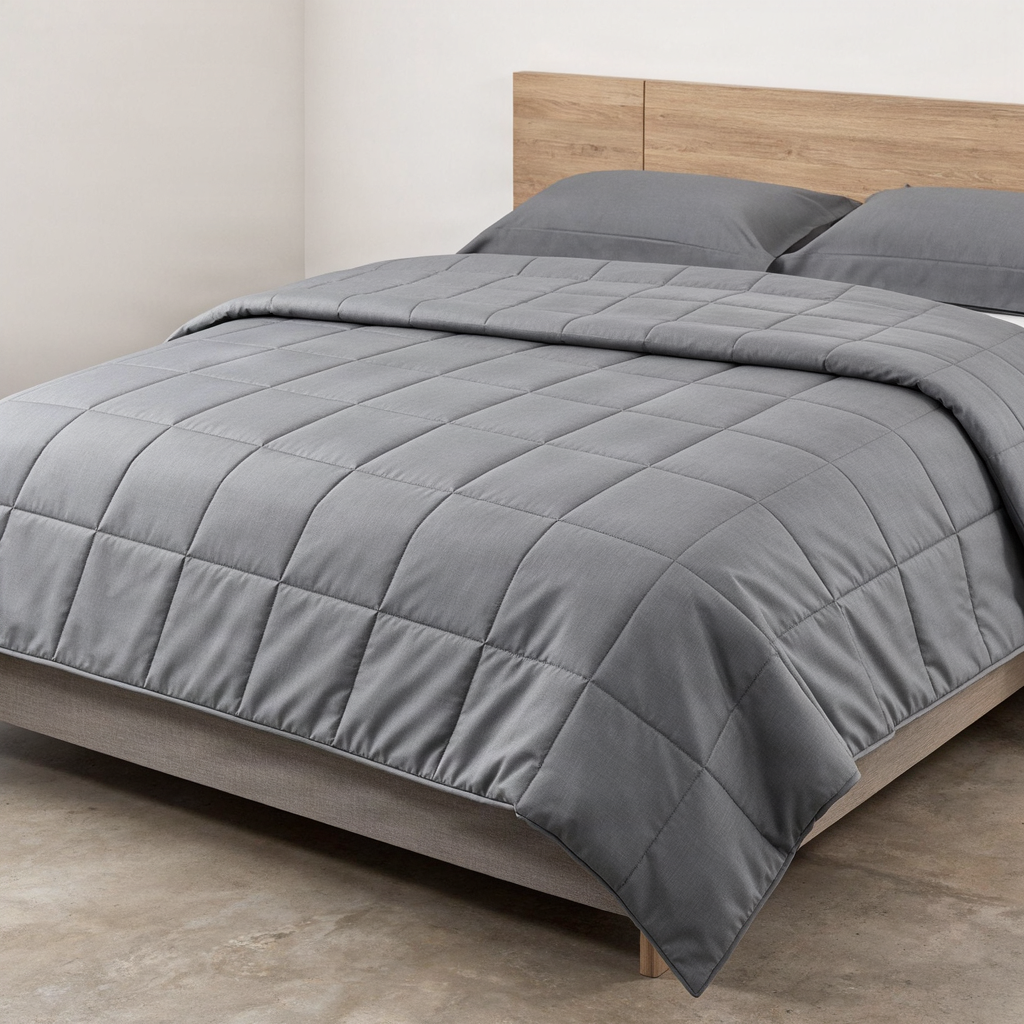 Weighted Cooling Duvet with glass beads texture